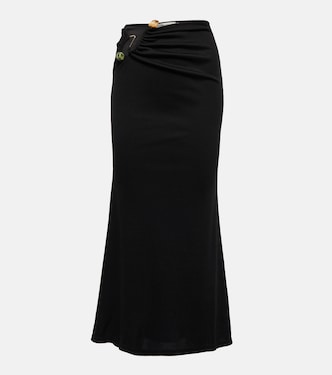 Embellished cutout jersey maxi skirt | Christopher Esber