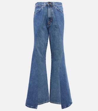 Jeans flared Foster con patchwork | Gabriela Hearst