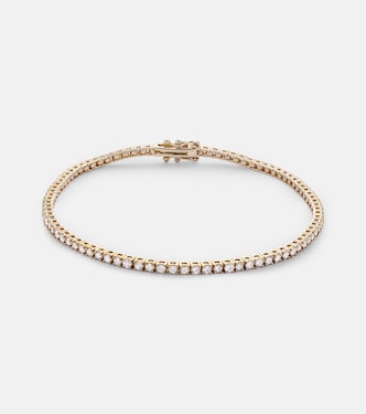 Bracciale in oro giallo 14kt con diamanti | Mateo