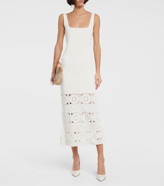 Romina crochet-trimmed midi dress | Rebecca Vallance