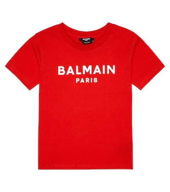 Camiseta de algodón con logo | Balmain Kids