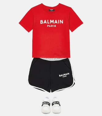 로고 코튼 티셔츠 | Balmain Kids