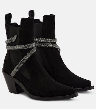 Bottines en daim à ornements | Rene Caovilla