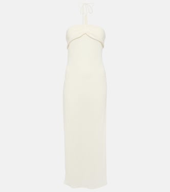 Vestido midi adornado con cuello halter | Magda Butrym