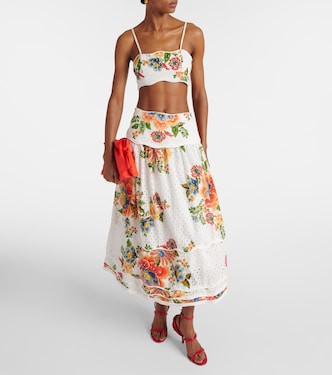 Top raccourci Delicate Garden en coton | Farm Rio