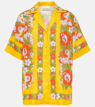 Camicia bowling in lino con stampa | Alémais