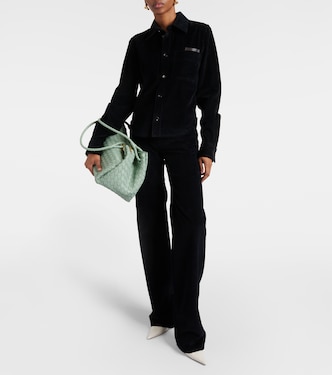 Gerade High-Rise-Hose aus Baumwoll-Cord | Bottega Veneta