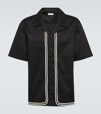 Camisa de algodón con ribete trenzado | Commas