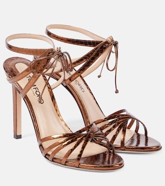 Sandales Angelica 105 en cuir embossé | Tom Ford