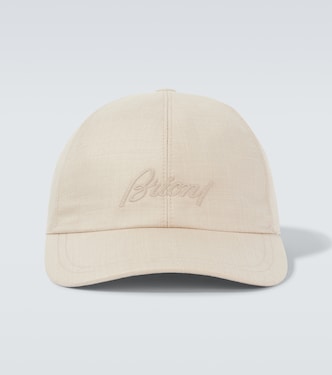 Gorra de seda, cachemir y lino con logo | Brioni