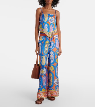 Pantaloni a palazzo Luis in seta | Alémais