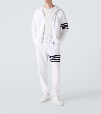 4-Bar cotton jersey hoodie | Thom Browne