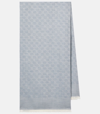 GG cotton, wool, and silk scarf | Gucci