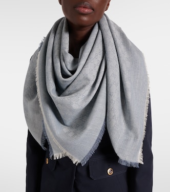 GG cotton, wool, and silk scarf | Gucci