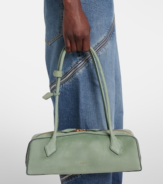 Le Teckel Medium suede shoulder bag | Alaïa