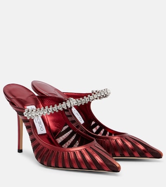 Bing 65 embellished leather and mesh pumps | Jimmy Choo