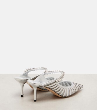 Bing 65 embellished leather and mesh pumps | Jimmy Choo
