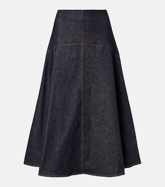 Triangle De-Nîmes denim midi skirt | Jacquemus
