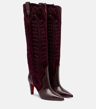 Bottes Santia Botta 85 en daim | Christian Louboutin