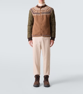 Wool-blend jacquard cardigan | Moncler