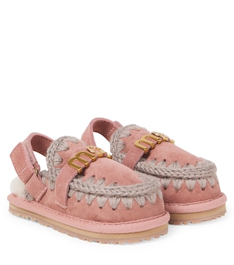 Slingback-Ballerinas aus Veloursleder | Mou Kids