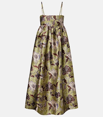 Citron floral midi dress | Alémais