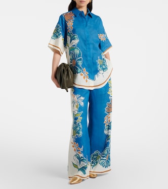 Luda floral linen shirt | Alémais