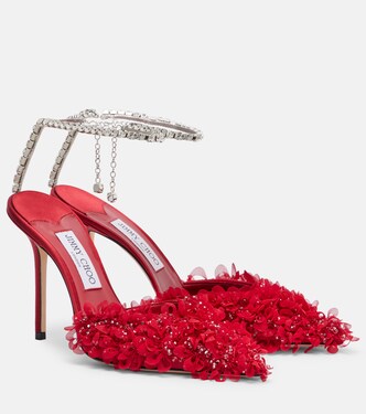 Saeda 100 embellished mesh pumps | Jimmy Choo