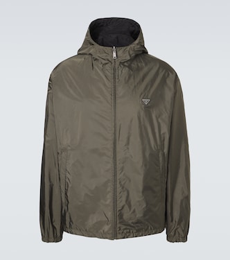Re-Nylon reversible leather-trimmed jacket | Prada