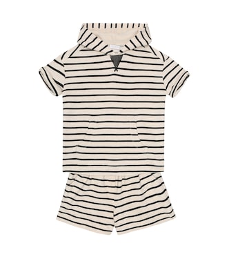 Shorts a righe in cotone | Brunello Cucinelli Kids
