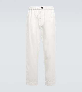 Pantaloni in cotone a vita media | Jil Sander
