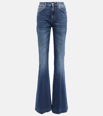 High-rise flared jeans | McQueen