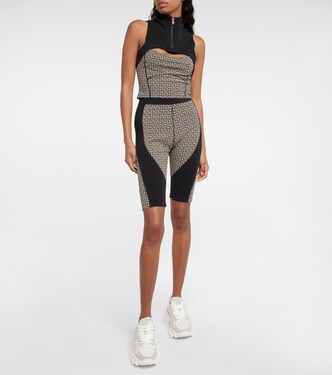 Top cropped in jersey con monogramma | Balmain