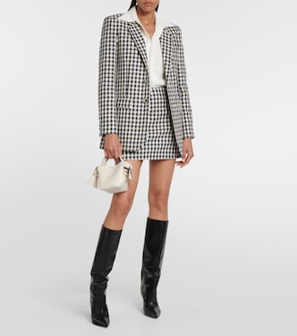 Blazer de lana y algodón a cuadros | Ami Paris