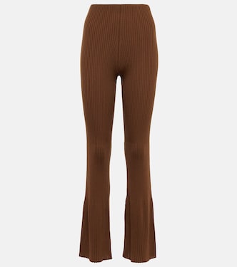 Pantaloni flared in lana vergine a vita alta | Wolford