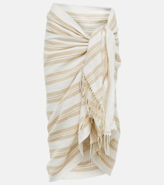 Pareo in lino e cotone a righe | Toteme