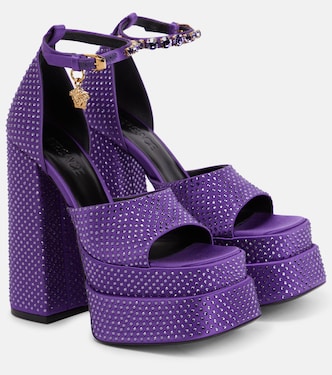 Medusa Aevitas embellished platform sandals | Versace