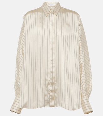 Striped satin blouse  | Brunello Cucinelli