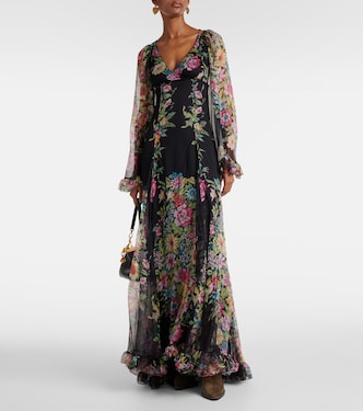 Abito lungo in chiffon di seta | Etro