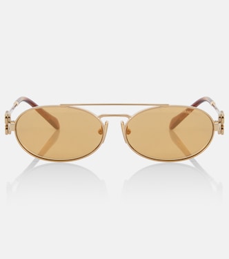 Logo oval sunglasses | Miu Miu