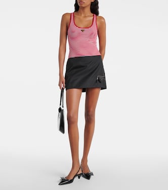 Logo cotton-blend bodysuit | Prada