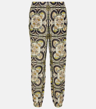 Pantaloni tapered in cotone con stampa | Tory Burch