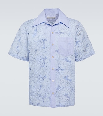 Camicia in misto cotone con ricamo | Wales Bonner
