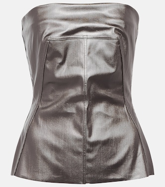Lido coated denim corset | Rick Owens
