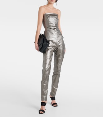 Lido coated denim corset | Rick Owens