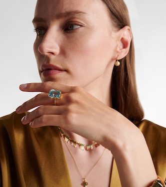 Bague en or 18 ct, topaze et diamants | Ileana Makri