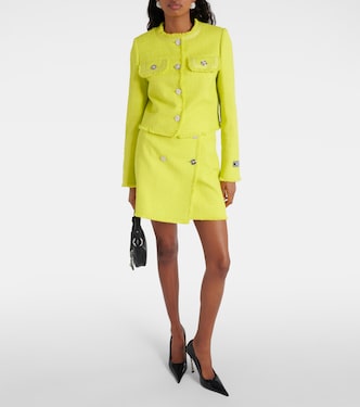 Minifalda de tweed bouclé | Versace