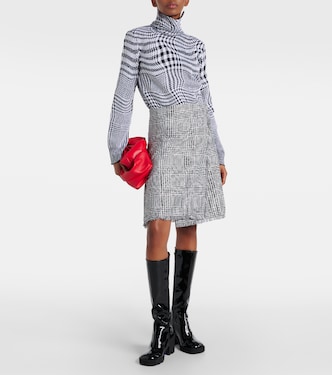 Houndstooth wool-blend turtleneck sweater | Burberry