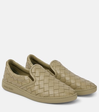 Sawyer leather slip-on sneakers | Bottega Veneta