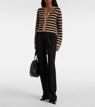 Striped wool and cashmere cardigan | Jardin des Orangers